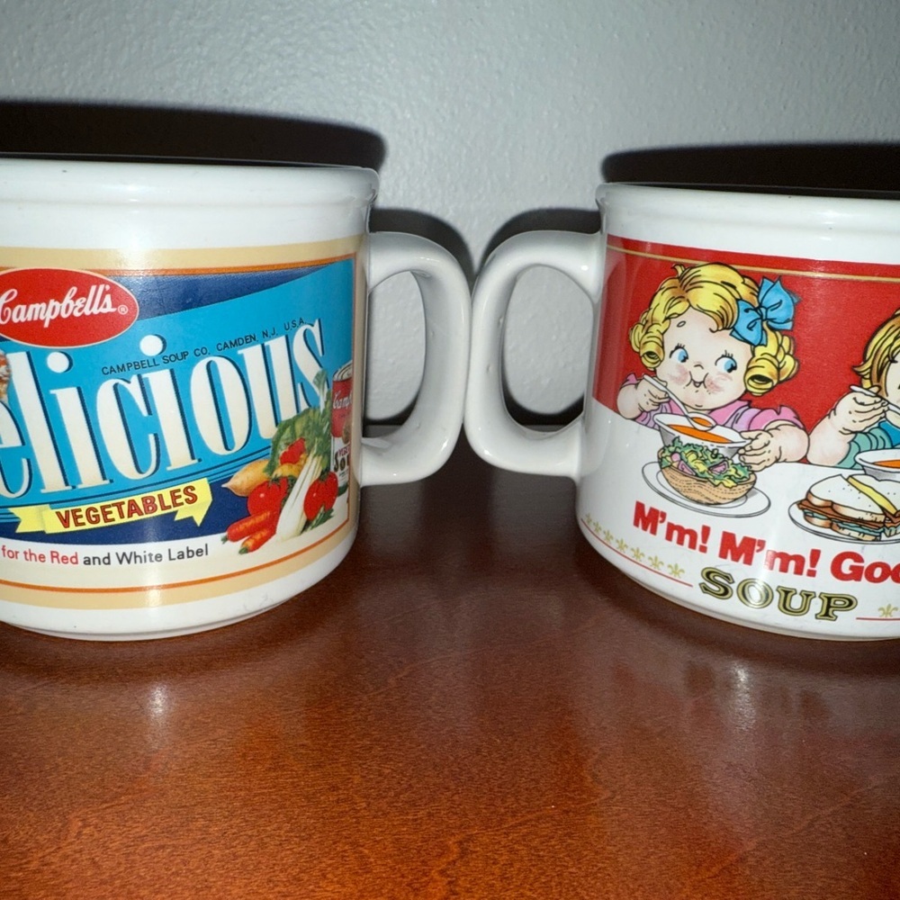Vintage Campbell Ceramic Soup Mugs Set - Picture 2 of 2